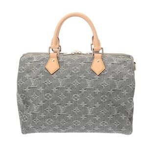 Louis Vuitton Monogram Denim Speedy Soft Blue Handbag